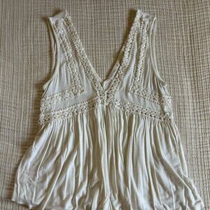 Cream Crochet Top